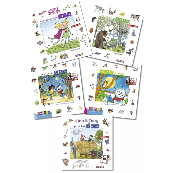 Pakket 2 kleuters samenleesboeken (5 titels)
