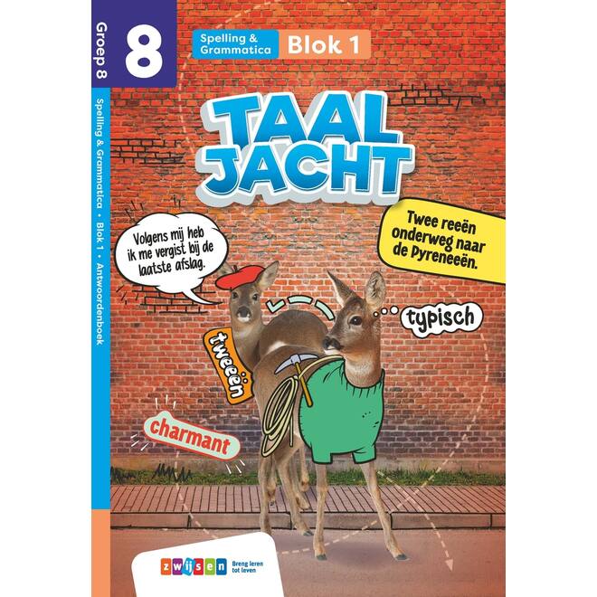 Taaljacht Spelling & grammatica groep 8 antwoordenboek blok 1-8