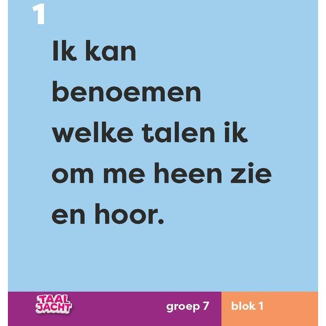 Taaljacht Taal groep 7 doelmagneten