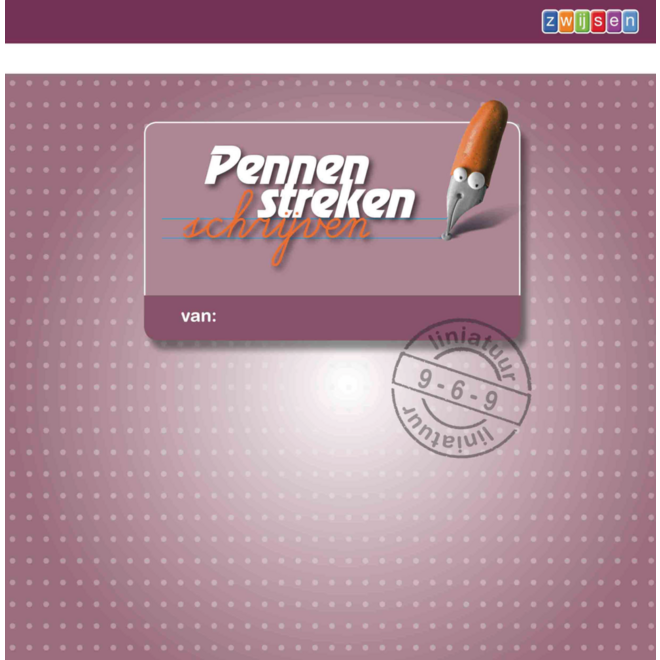 Pennenstreken 2 groep 3 - lijntjesschrift 9-6-9 mm verbonden schrift