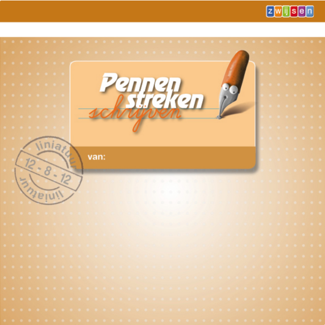 Pennenstreken 2 groep 3 - lijntjesschrift 12-8-12 mm verbonden schrift