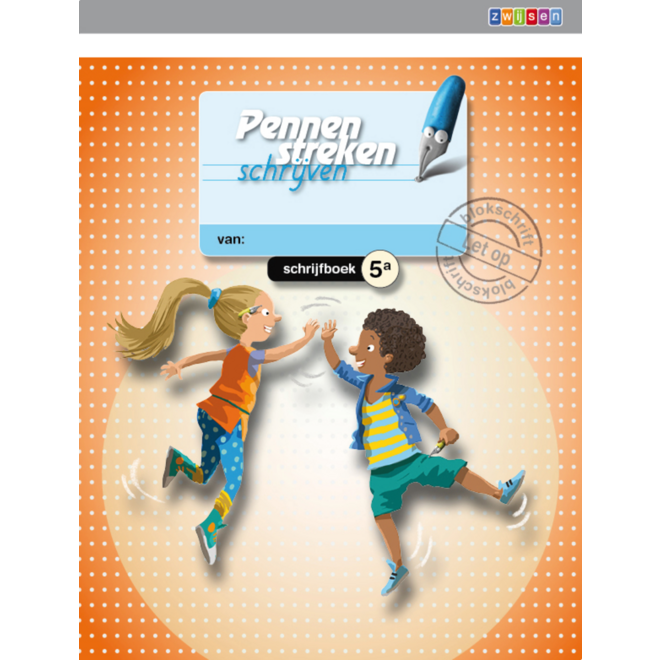 Pennenstreken 2 groep 5 - schrijfboek 5A blokschrift (5 stuks)