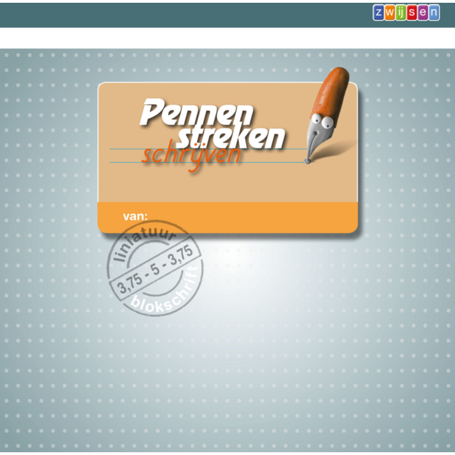Pennenstreken 2 groep 3 - lijntjesschrift 3,75 - 5 - 3,75 blokschrift
