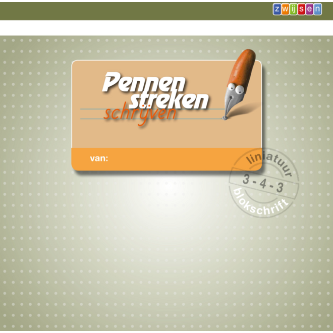 Pennenstreken 2 groep 3/4 - lijntjesschrift 3 - 4 - 3 blokschrift