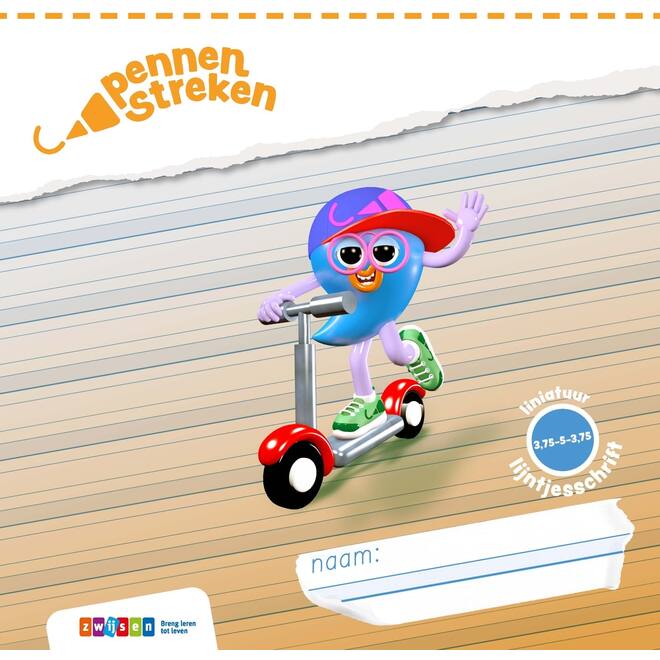 Pennenstreken 3 groep 4-5 lijntjesschrift blokschrift (3,75-5-3,75)