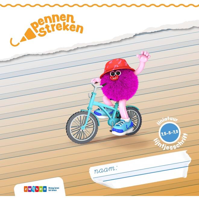 Pennenstreken 3 groep 3 lijntjesschrift verbonden schrift (7,5-5-7,5)