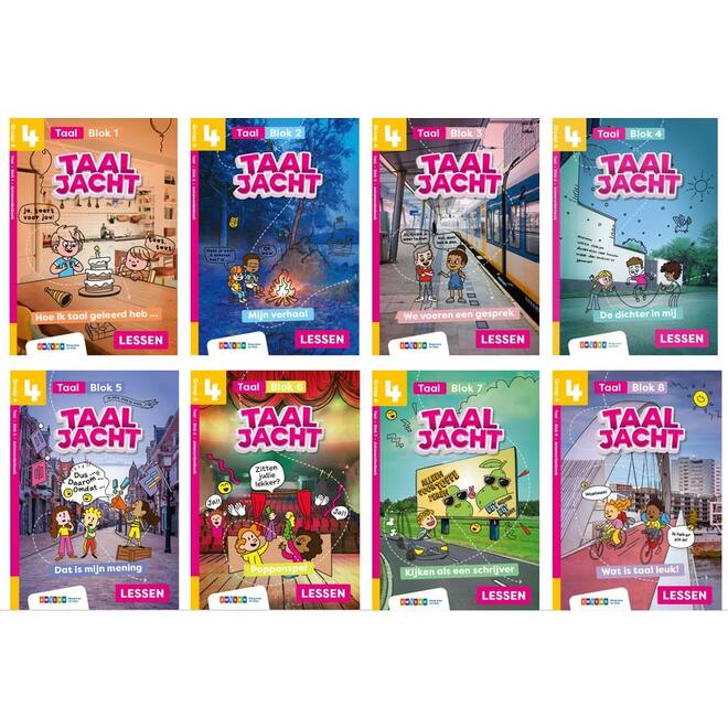 Taaljacht Taal groep 4 antwoordenboek blok 1-8