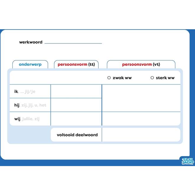 Taaljacht Spelling & grammatica groep 7-8 wisbordjes (30 stuks)