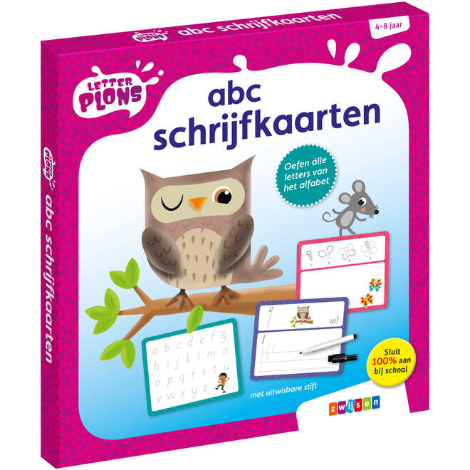 Letterplons abc schrijfkaarten