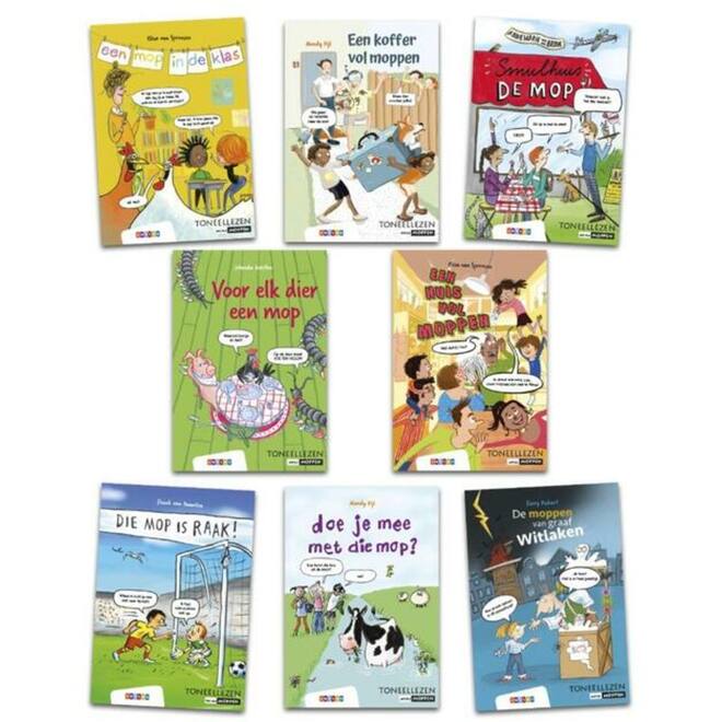 Pakket Toneellezen Moppen groep 3-4 (8 titels)