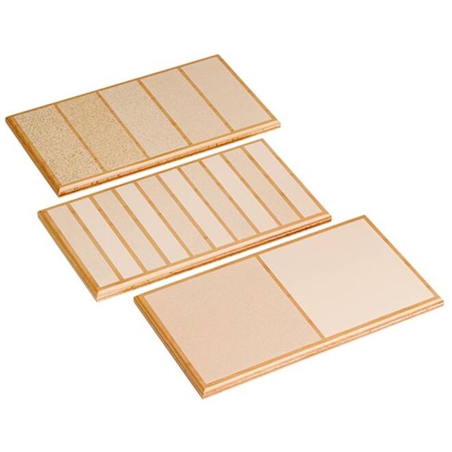 Ruw-glad plankjes, set van 3