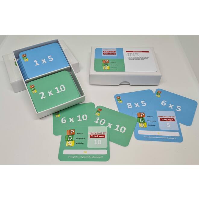 Dynamische schooldag Bewegend leren Box 3 Tafelkaartjes