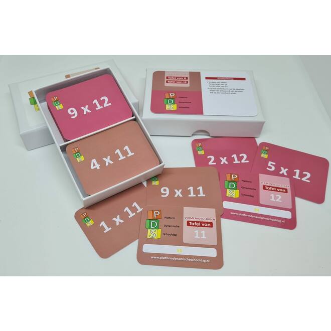 Dynamische schooldag Bewegend leren Box 3 Tafelkaartjes