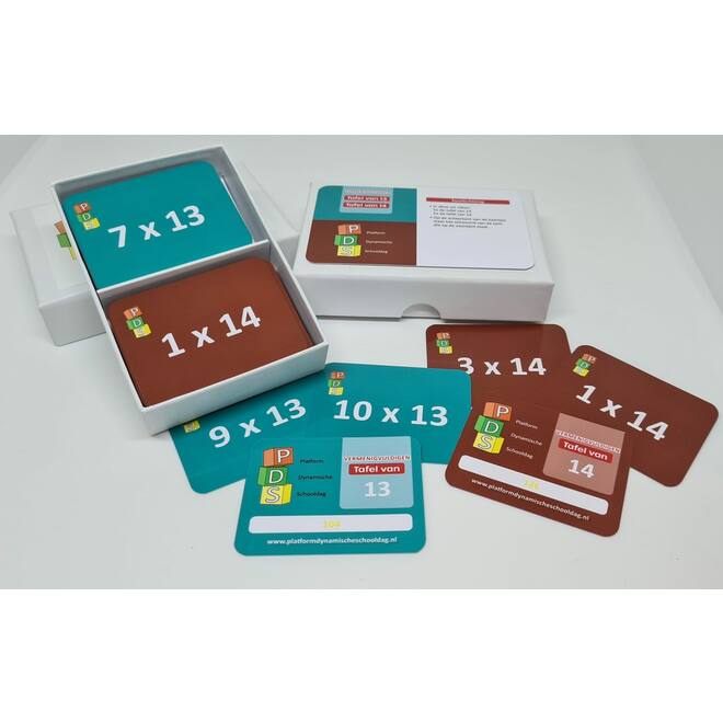 Dynamische schooldag Bewegend leren Box 3 Tafelkaartjes