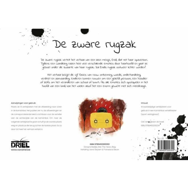 De zware rugzak Kamishibai vertelplaten