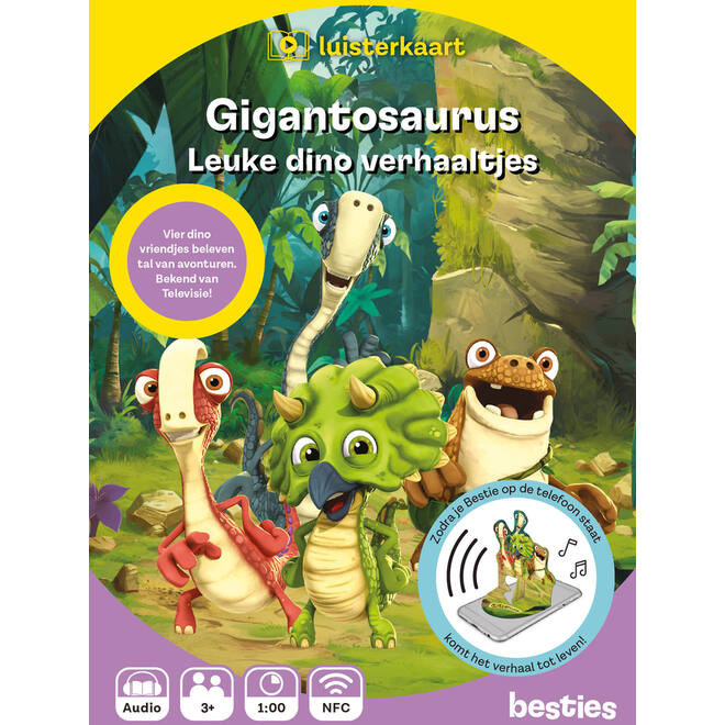 Besties luisterkaart - Gigantosaurus - leuke dino verhaaltjes