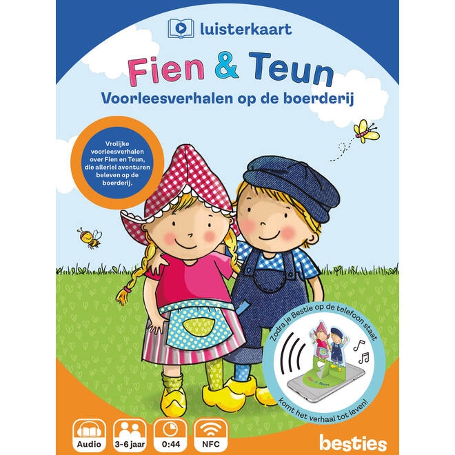 Besties luisterkaart - Fien & Teun - Voorleesverhalen op de boerderij