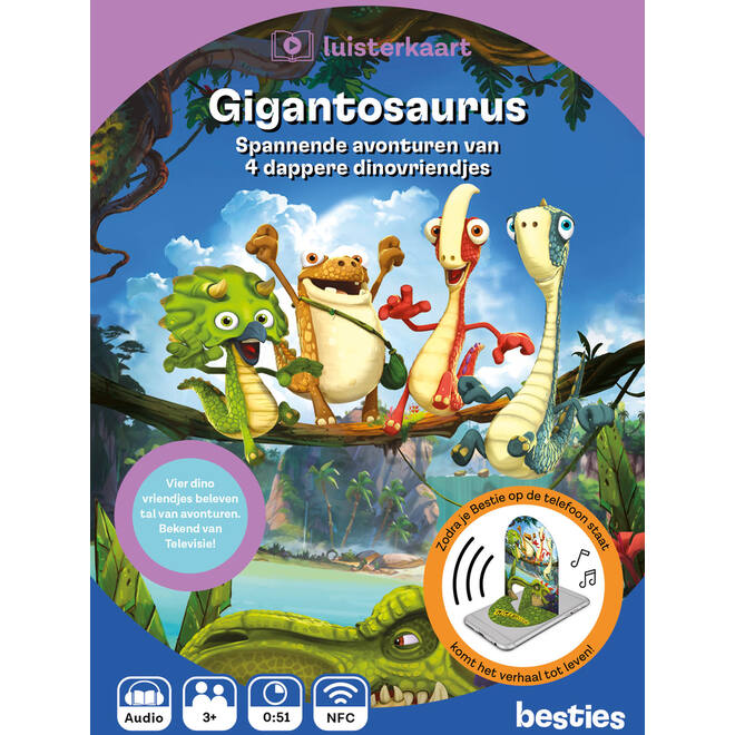 Besties luisterkaart - Gigantosaurus - spannende avonturen
