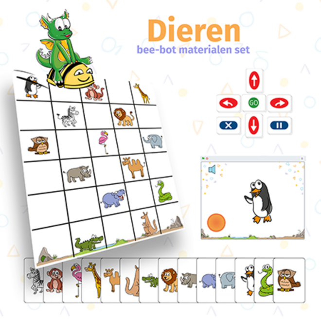 Delta.school (Delta de Draak) Bee-Bot materialenset dieren