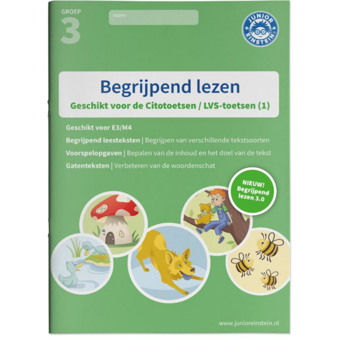 Begrijpend lezen oefenboek - Deel 1 - groep 3 - E3/M4 - Cito 3.0