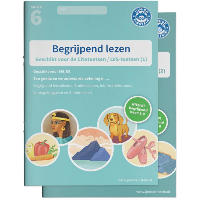Begrijpend lezen oefenboeken- Deel 1 en 2 - Groep 6 - M6/E6 - 3.0