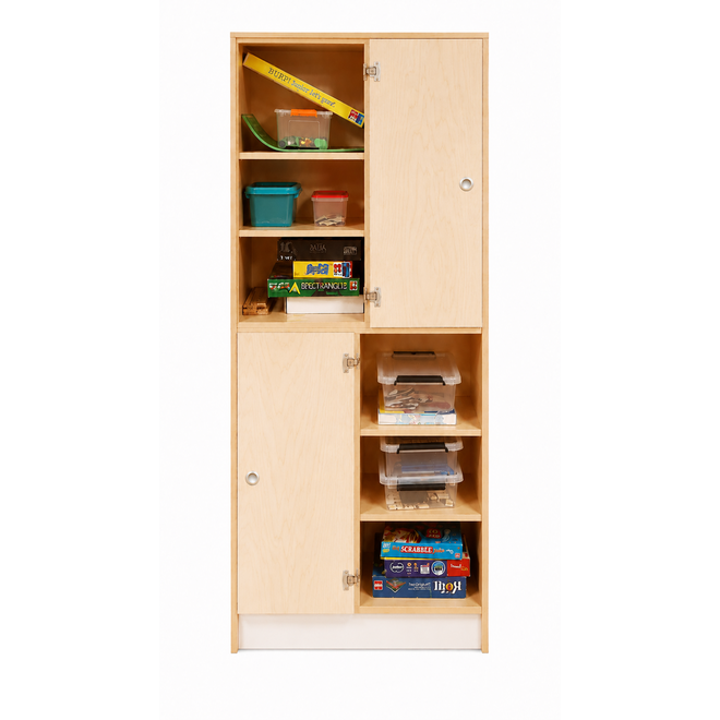 Kast 180 graden boven, 90x90x50 cm (lxbxh)| Ahorn, deuren wit/Ahorn
