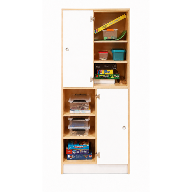 Kast 180 graden boven, 90x90x50 cm (lxbxh)| Ahorn, deuren wit/Ahorn
