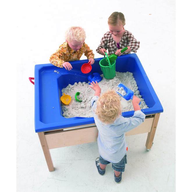 Zandwatertafel inclusief blauwe bak met afrit