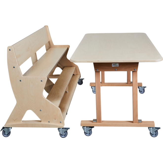Zitbank Flex 150 cm HPL toplaag ahorn