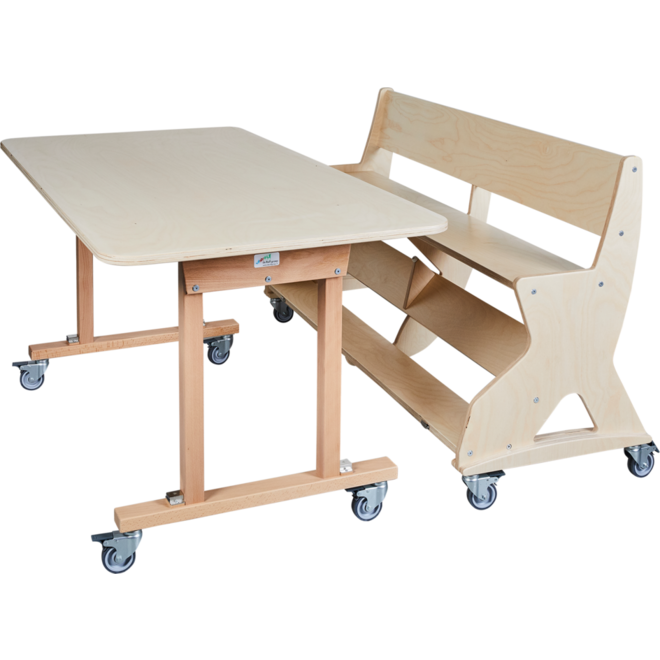 Zitbank Flex 150 cm HPL toplaag ahorn
