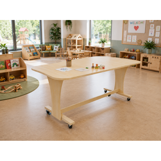 Tafel Flex 150 HPL toplaag ahorn structuur, blad 150 x 80 cm