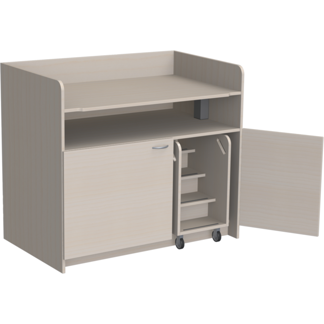 Aankleedtafel Standard 120 ahorn trap rechts