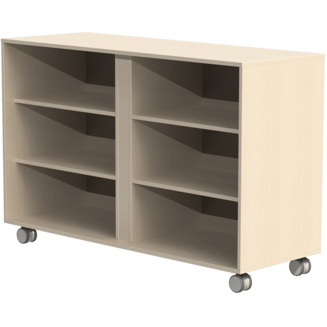 Kieskast Flex 4, 4 legplanken met wielen