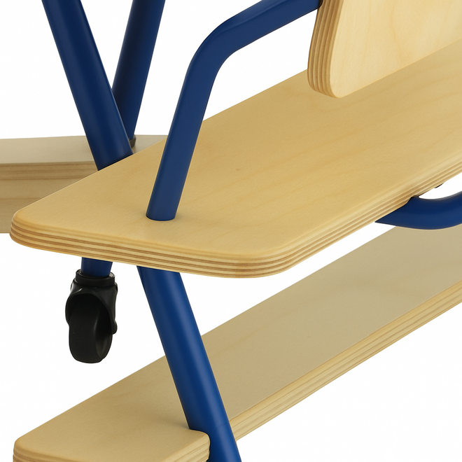 Banksteunen t.b.v. tafelsysteem blauw RAL 5017,  verkeersblauw