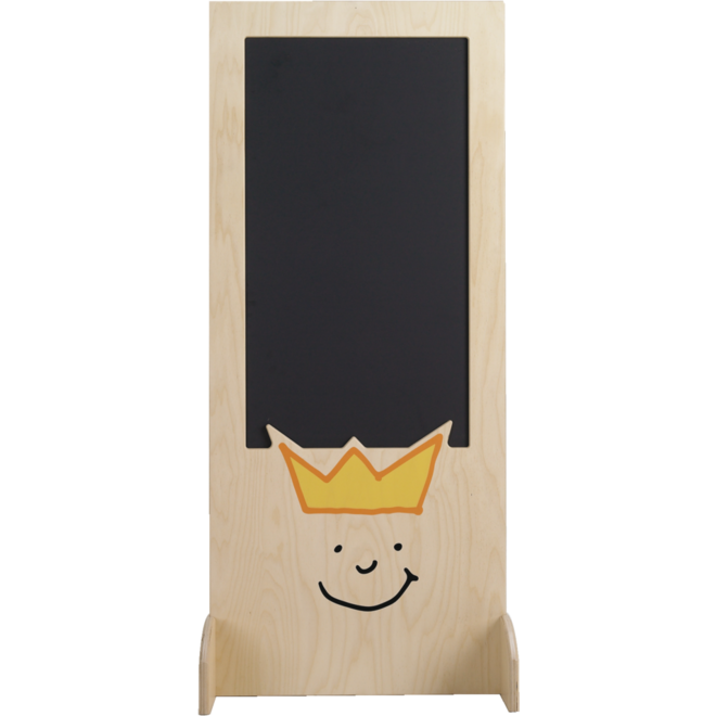 Spiegel-krijtbord koning en koningin