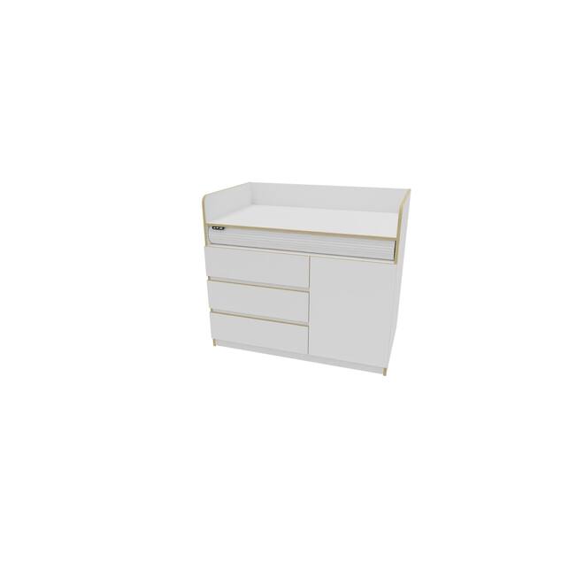 Aankleedtafel Flex+ 120 wit trap rechts