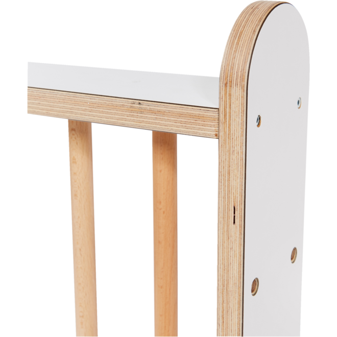 Grondboxelement | Wit, 90 cm, recht