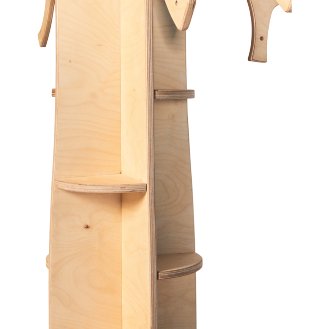 Themaboom 240cm hoog en 150cm breed, takken met  gaten, geolied