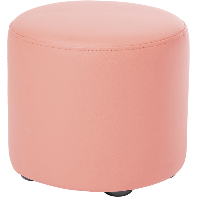 Poefje Robbie 26 cm hoog Ø 30 cm, stof 8x 32M3256 trend zachtroze