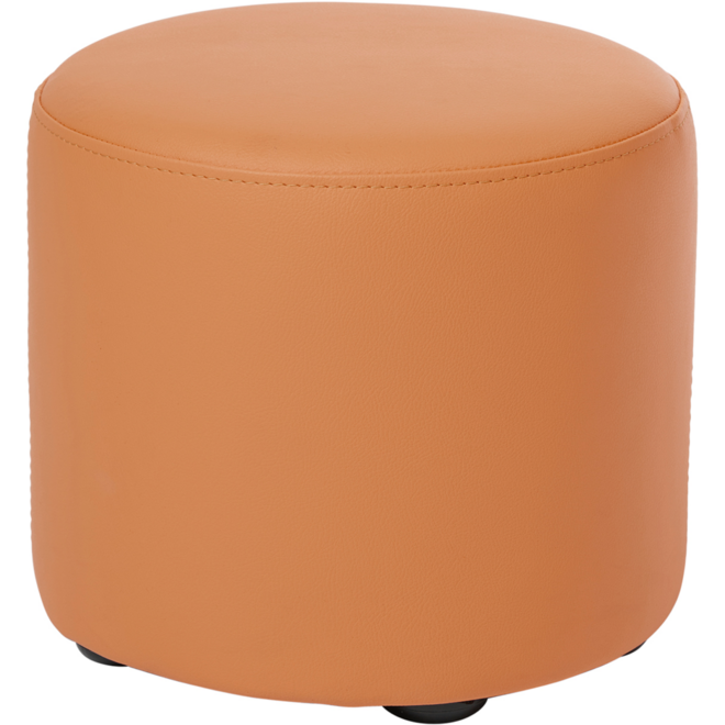 Poefje Robbie 26 cm hoog Ø 30 cm, stof 8x 32M1755 trend oranje