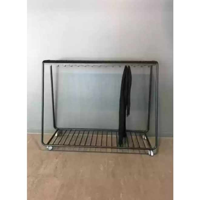 Kapstok Stent laag, verrijdbaar, 20 haken, 120 x 60 x 110 cm