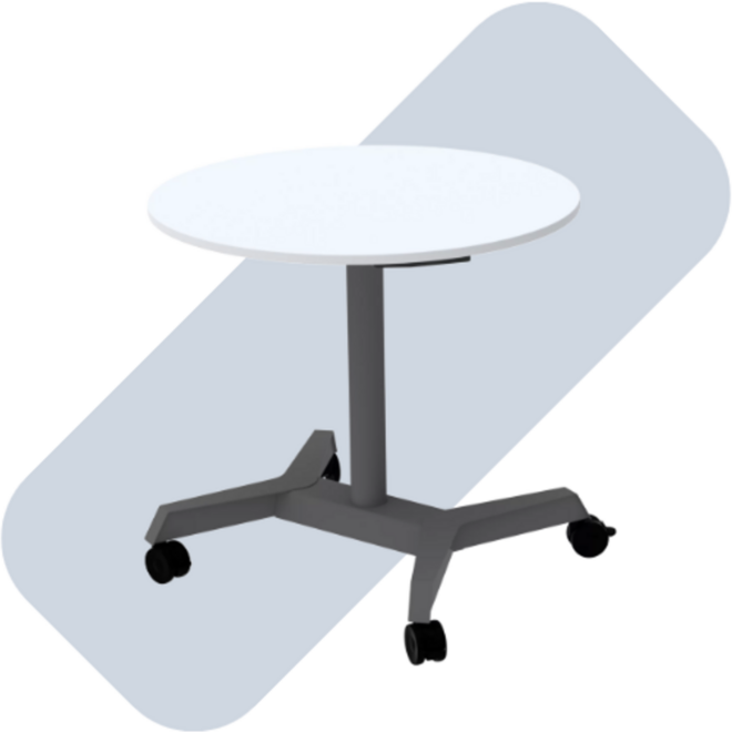 Boomerang zit-/statafel rond 80 cm doorsnede