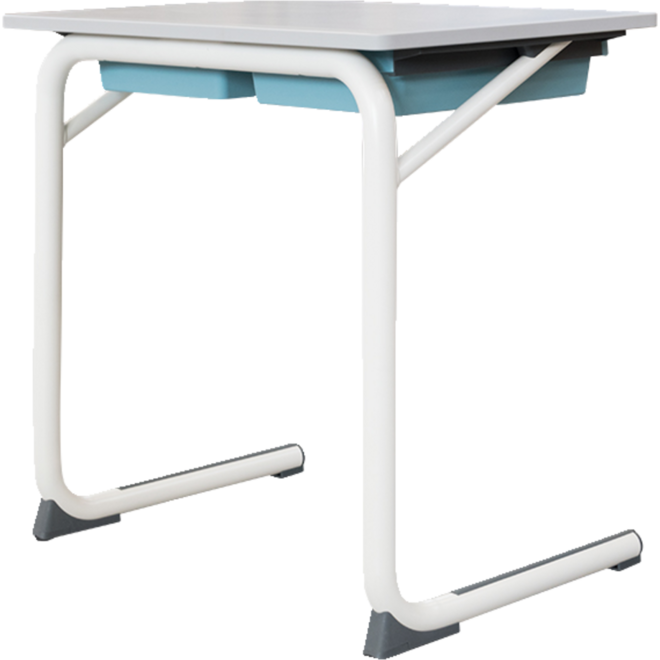 Tafel Gripz, blad met pp-rand 70 x 50 cm, met 2 kunststof laden