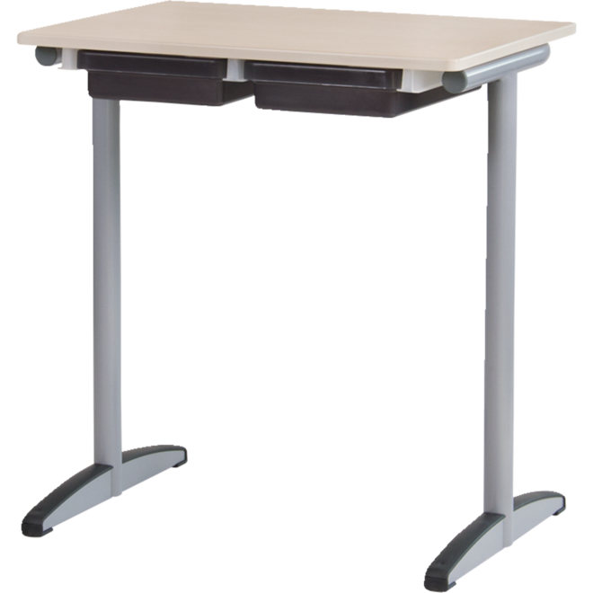 Tafel Lesca T-poot model, met 2 x kunststof levellade