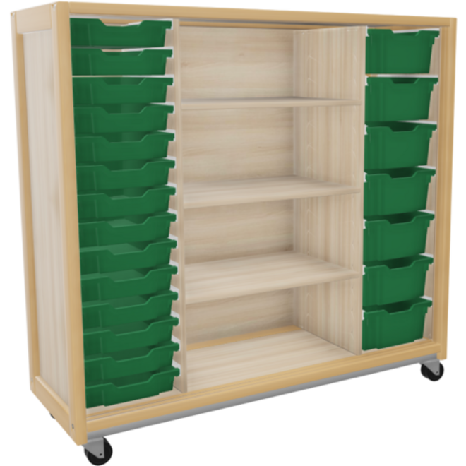 Kast 440 serie wit, 3 legplanken 14 laden van 7 cm en 7 van 15 cm
