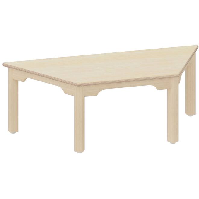 Trapeziumtafel 140 × 70 × 70 cm, 53 cm hoog, ahorn blad