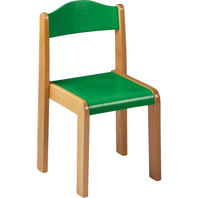 Stoel Original, beuken, gebeitst, hoogte A1-26 cm zitting 24 cm, totaal 33 cm breed