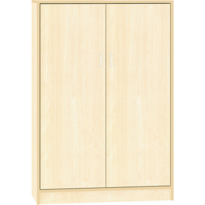 Kast dicht, ahorn, 100 × 40 × 146 cm, 2 deuren, 3 legplanken