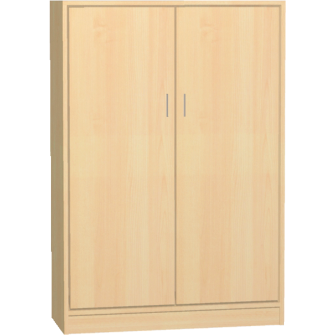 Kast dicht, beuken, 100 × 40 × 146 cm, 2 deuren, 3 legplanken