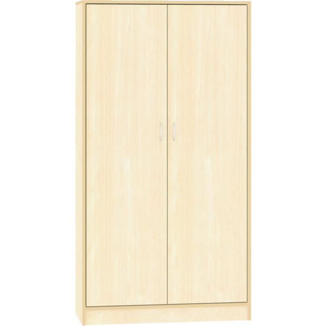 Hoge kast, 100 × 40 × 188 cm,  2 deuren, 4 legplanken
